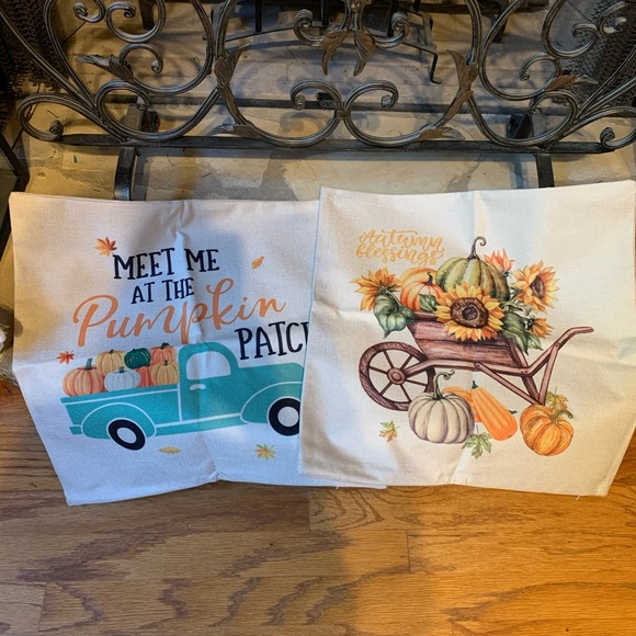 Other - Fall Decorative Canvas Pillow Covers